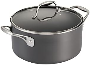 Tramontina OnyxPro Hard Anodized Non Stick 5-Quart Dutch Oven Pot with Lid