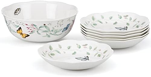 Lenox Butterfly Meadow Porcelain 7-Piece Dinner Bowl Set for 6