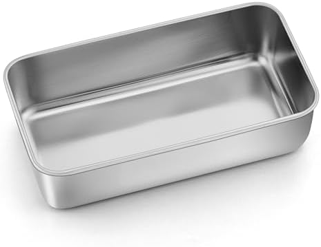 LIANYU Stainless Steel Loaf Pan 9” x 5”, Heavy Duty Bread Pan for Baking