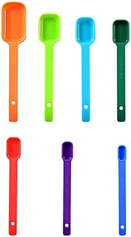 Plastic Measuring Spoons 8-Piece,Assorted Colors