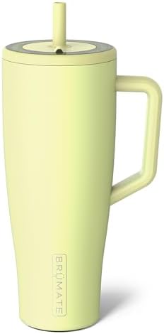 BrüMate Era 40 oz Tumbler with Handle & Straw | 100% Leakproof Insulated Water Bottle Tumbler with Lid & Flexible SoftSip Straw | Made of Stainless Steel | Cup Holder Friendly | 40oz (Prickly Pear)