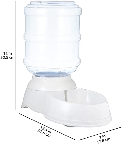 Amazon Basics Gravity Pet Water Dispenser for Cat and Dog, Easy to Clean, 135.3fl.oz Capacity, Small