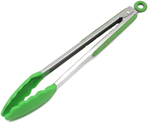 Chef Craft Premium Silicone Tongs, 12 inch, Green