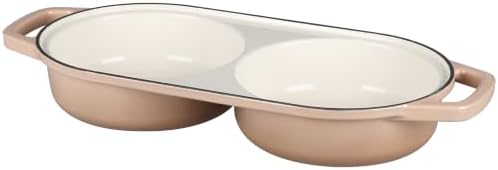 EDGING CASTING Enameled Cast Iron Double Bread Dutch Oven, Mocha