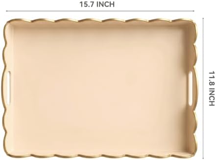 AGIOTA Coffee Table Trays for Living Room Serving Tray with Handles, Modern Large Tray for Ottoman Coffee Table