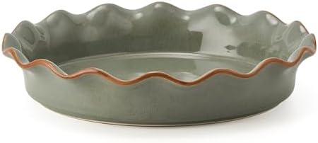 Ceramic Pie Pan for Baking[10.5 inch],Reusable NonStick Ceramic Baking Dish