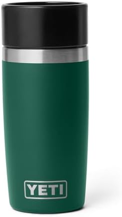 YETI Rambler 12 oz Travel Bottle, Stainless Steel, Vacuum Insulated with Leakproof Commuter Cap, Black Forest Green