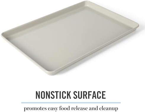 Martha Stewart Gallen 13 x 9 Inch Nonstick Carbon Steel Cookie Sheet – Cool Grey, Durable Bakeware for Even Baking and Easy Cleanup (Pack of 6)