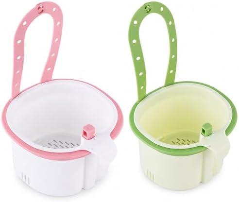 2 Pack Cactus Kitchen Sink Strainer Basket, Hanging Sink Drain Basket with Press Dump Button, Fast Draining Kitchen Sink Organizer for Food Waste, Tea Leaves, Vegetable Scraps