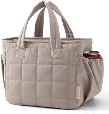 BAGSMART Lunch Bag Women Small Cute Quilted Insulated Leakproof Lightweight