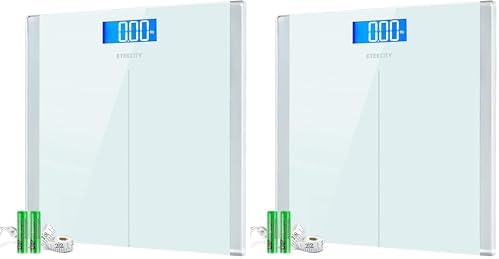 Etekcity Digital Body Weight Bathroom Scale with Step-On Technology, 400 Lb, White (Pack of 2)