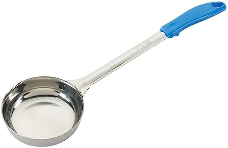 Winco 8 oz Red Solid Food Portioner, Stainless Steel Serving Spoon