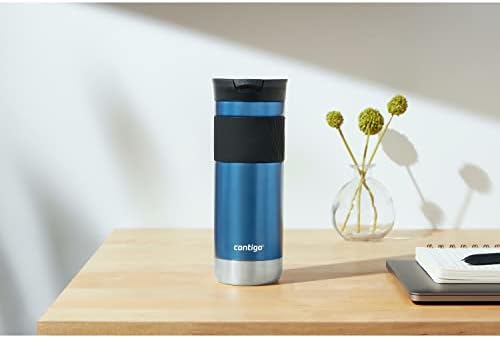 Contigo Byron Vacuum-Insulated Stainless Steel Travel Mug,20oz - Leak-Proof Lid,BPA-Free,Blue Corn - Perfect Reusable Cup for Coffee or Water; hot and cold beverage holder,(Pack of 4)