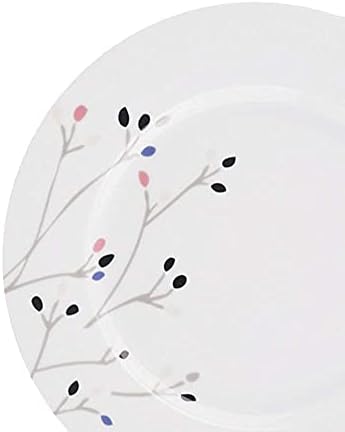 Amazon Basics 18-Piece Complete Kitchen Dinnerware Set, Microwave and Dishwasher Safe, Plates, Dishes, Bowls, Service for 6, Branches