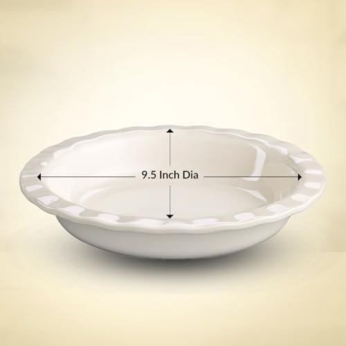 Mrs. Anderson's Baking Easy-As-Pie Fluted Pie Plate, 9.5-Inch