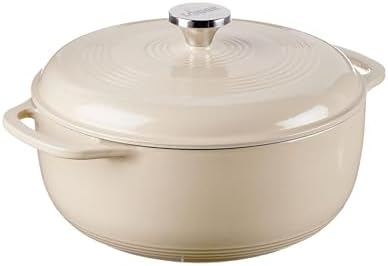 Lodge Essential Enamel Cast Iron Dutch Oven, 6 Quart, Sandalwood