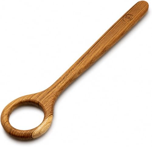 FAAY 13" Dough Whisk, 100% Healthy Teak Kitchen Utensils for Bread Mixing, Sourdough, Batter Preparation, Baking, and Cooking Tools