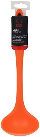 Chef Craft Premium Silicone Cooking Ladle, 11.25 inch, Orange