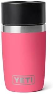 YETI Rambler 8 oz Travel Bottle, Stainless Steel, Vacuum Insulated with Leakproof Commuter Cap, Tropical Pink