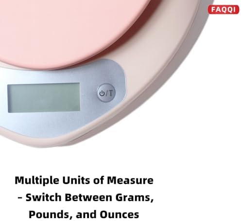 Cute Kitchen Scale, Digital Food Scale with LCD Display, Pink