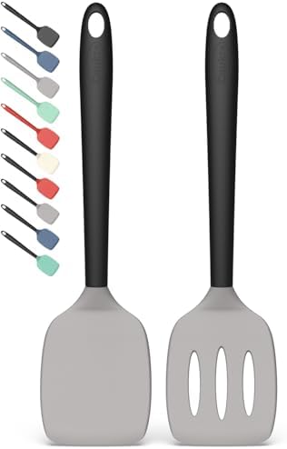 Coukre 2 Pack Silicone Spatula Set,High Heat Resistant, BPA-Free