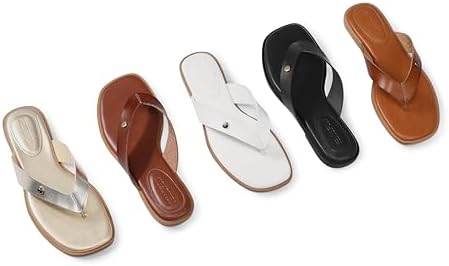 TEMOFON Flip Flops for Women Dressy: Comfortable Flat Tong Sandals 2026 Slip on Summer Casual Beach Walking Shoes