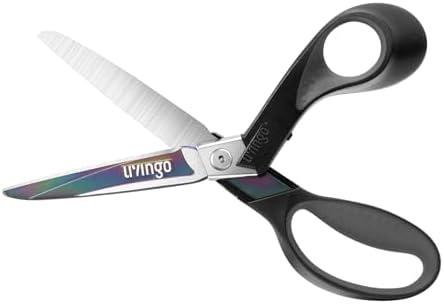 LIVINGO 9" Heavy Duty all Purpose Stainless Steel Scissors, (Grey/Black)