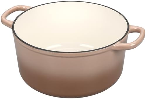 EDGING CASTING Enameled Cast Iron Dutch Oven with Sourdough Bread Baking Kit, Bread Dutch Oven with Lid, Includes Proofing Basket & Baking Tools, 5qt, Mocha