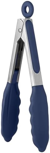 U-Taste Kitchen Tong for Cooking, 600ºF Heat-Resistant, 7in/Midnight Blue
