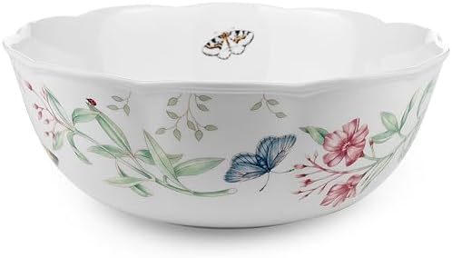 Lenox Butterfly Meadow Large Porcelain Serving Bowl