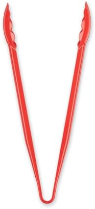 Carlisle FoodService Products 470905 Carly Salad Tong, 9" Utility Tong, Red, 1 Pack