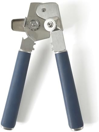 Calphalon Prime Edge Stainless Steel Multifunction Heavy Duty Can Opener and Bottle Opener w/Thermoplastic Rubber Handle - Navy Blue