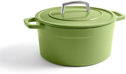 Martha by Martha Stewart 5 QT European Enameled Cast Iron Dutch Oven w/Lid - Bay Leaf