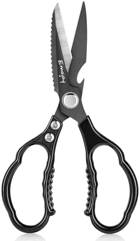 Emojoy Kitchen Scissors All Purpose, Kitchen Shears Titanium Heavy Duty for Food, Meat, Herb & Poultry, Japanese Steel Blades, Professional Multi-Purpose Cooking Scissors