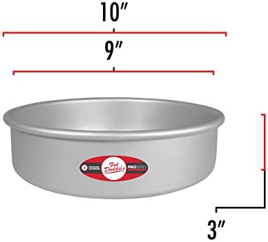 Fat Daddio's Anodized Aluminum Round Cake Pan, 9 x 3 Inch