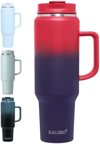 EALGRO 50 oz Tumbler with Handle, Insulated Tumblers with Lid and Straw