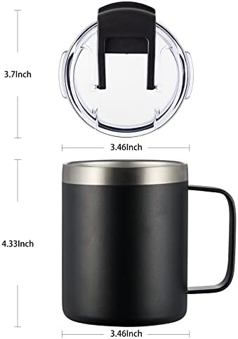 12oz Insulated Travel Coffee Mug with Handle, Blush