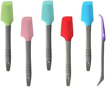 Silicone Mini Small Spatula, Curved Kitchen Can Jar Spatula
