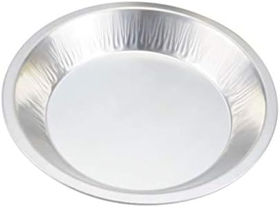 KitchenDance Disposable Heavyweight Aluminum Foil Pie Pan - 36 Ounces Round Baking Pan Perfect for Homemade Cakes, Pies - Aluminum Foil Pan for Baking, Storing, and Preparing Food #1070 (500, Silver)