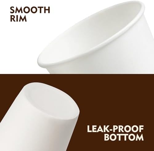 YEEHAW 3 oz 100 Pack Small White Disposable Paper Cups