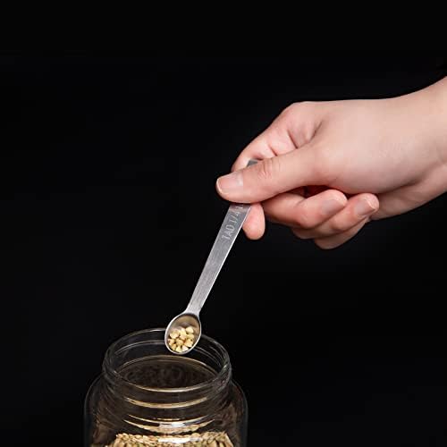 5 Pcs Mini Measuring Spoons Set, Stainless Steel, Cute