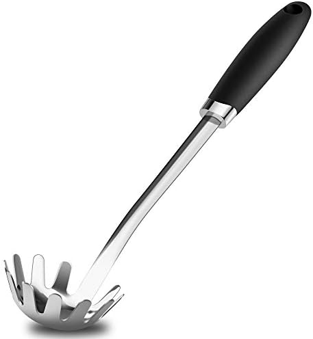 Stainless Steel Pasta Spoon, Spaghetti Server, Pasta Fork, Silver