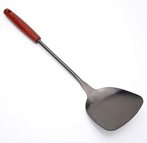 FJNATINH Wok Spatula 15 inches Spatulas for Wok, Stainless Steel Metal Wok Spatulas for Kitchen Use Cooking Utensils Spatula for Cooking Cast Iron