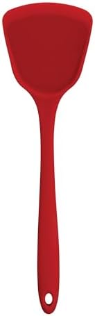 Helen's Asian Kitchen Silicone Wok Turner and Stir Fry Spatula, 13-Inches, Red