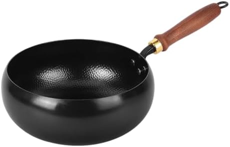 Hand Hammered Wok Pan, 9.45 Inch Chinese Wok for Gas stove,Induction cooker