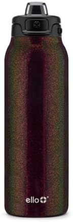 Ello Pop & Fill Insulated Stainless Steel Water Bottle with Quick Fill Lid, Leakproof Locking, Sip or Chug Spout, BPA-Free, Double Wall Vacuum Insulated for Sports, Travel & School- 22oz / 32oz / 40oz