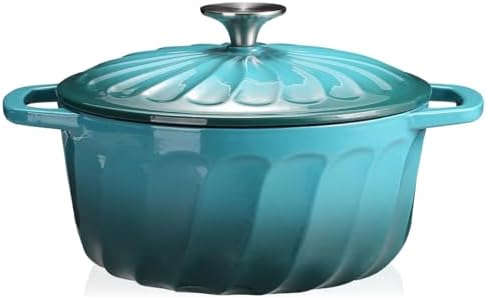 Enameled Cast Iron Dutch Oven Pot with Lid, 3 QT Small Dutch Oven