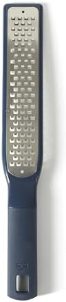 Calphalon Prime Stainless Steel Handheld Grater Lemon Zester W/Cover & Rubber Handle - Navy Blue
