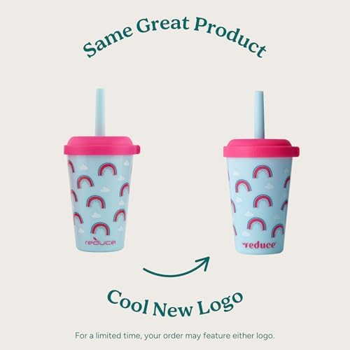 REDUCE GoGo's Kids 5-Pack 12oz Tumbler Cups with Lids & Spill-Proof Straws