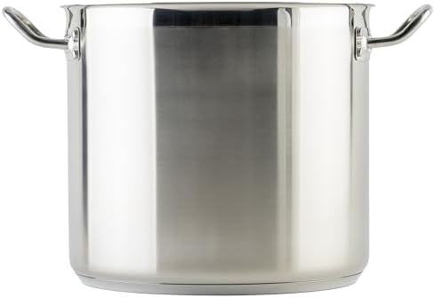 Winware Stainless Steel 16 Quart Stock Pot with Cover, Silver
